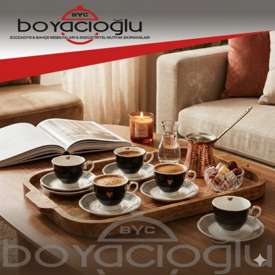 KARACA PİRAYE 6LI KAHVE FİNCAN TK