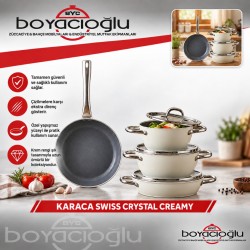 KARACA SWISS CRYSTAL CREAMY BASIK TENCERE 26 CM