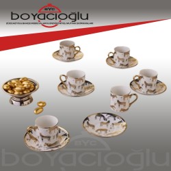 KARACA ZEBRA GOLD 6 KİŞİLİK FİNCAN TAK.