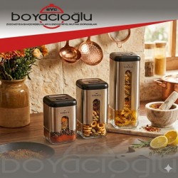KARACA SHINEX INOX BAHARATLIK SAKLAMA KABI SETİ