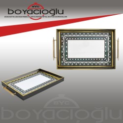 KARACA LAGADA DİKDÖRTGEN TEPSİ