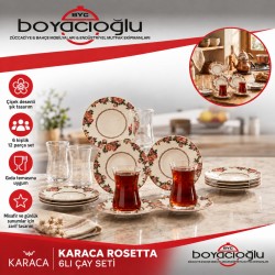 KARACA ROSETTA 6LI ÇAY SETİ