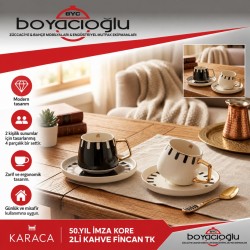 KARACA 50.YIL İMZA KORE 2Lİ KAHVE FİNCAN TK