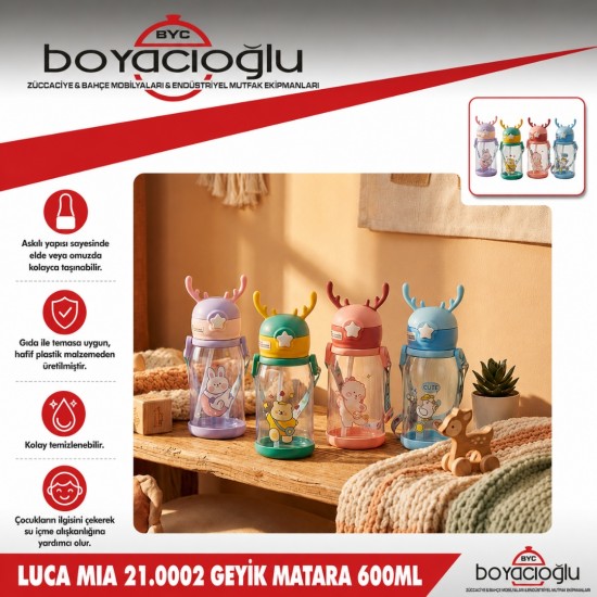 LUCA MIA 21.0002 GEYİK MATARA 600ML