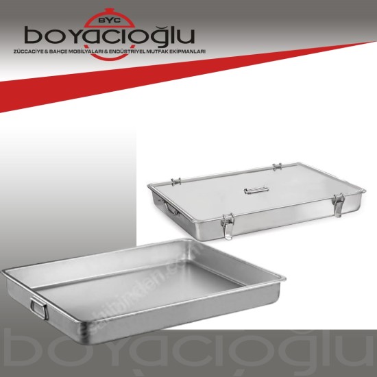 EKBER KAPAKLI ÇELİK FIRIN TEPSİSİ 50X70X10