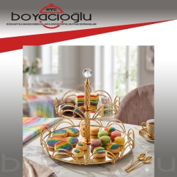 AYNALI KATLI GÖKKÜŞAĞI KURABİYELİK SUNUMLUK