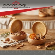 AHŞAP KASE 9CM ÇEREZLİK