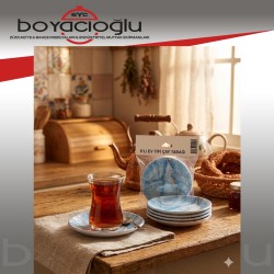 MELAMİN 6LI EV TİPİ DESENLİ ÇAY TABAK