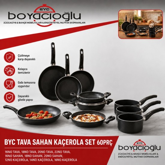 BYC TAVA SAHAN KAÇEROLA SET 60PRÇ