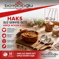 HAKS 3LÜ SERVİS SETİ KEPÇE KEVGİR KAŞIK