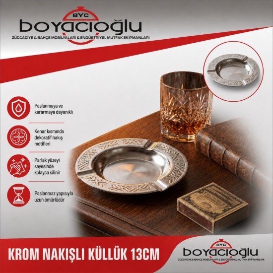 KROM NAKIŞLI KÜLLÜK 13CM