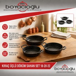 KIRAÇ ÜÇLÜ DÖKÜM SAHAN SET 18-20-22