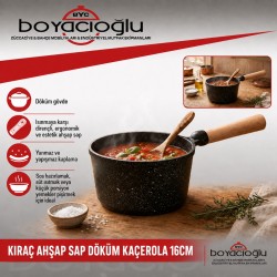 KIRAÇ AHŞAP SAP DÖKÜM KAÇEROLA 16CM