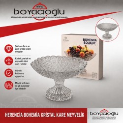 HERENCİA BOHEMİA KRISTAL KARE MEYVELİK