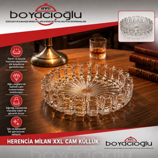 HERENCİA MİLAN XXL CAM KÜLLÜK