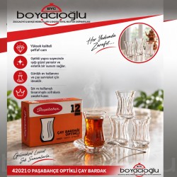 42021O PAŞABAHÇE OPTİKLİ ÇAY BARDAK