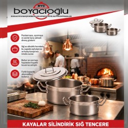 KAYALAR SİLİNDİRİK SIĞ TENCERE 45X22