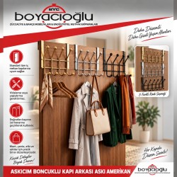 ACERO-10112 BONCUKLU AMERİKAN KAPI ARKASI ASKI-SİYAH