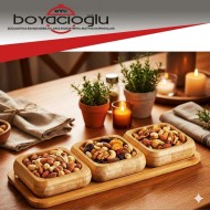 ACERO-32120 BAMBU TEPSİLİ ÇEREZLİK 3LÜ