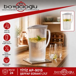 TİTİZ AP-9015 ŞEFFAF SÜRAHİ 1,7LT