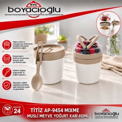 TİTİZ AP-9454 MIXME MUSLI MEYVE YOĞURT KABI 650ML