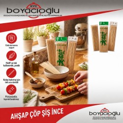 BAYHOME AHŞAP ÇÖP ŞİŞ İNCE 25CM