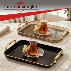 LEİLA ELİSA YALDIZLI TEPSİ FÜMA-SYH 31X44