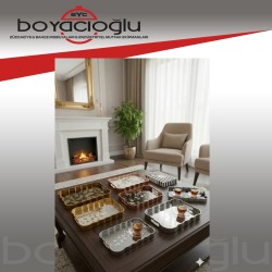 LEİLA BKZ-PLS60XX LUNA CAM DESENLİ TEPSİ 40X28