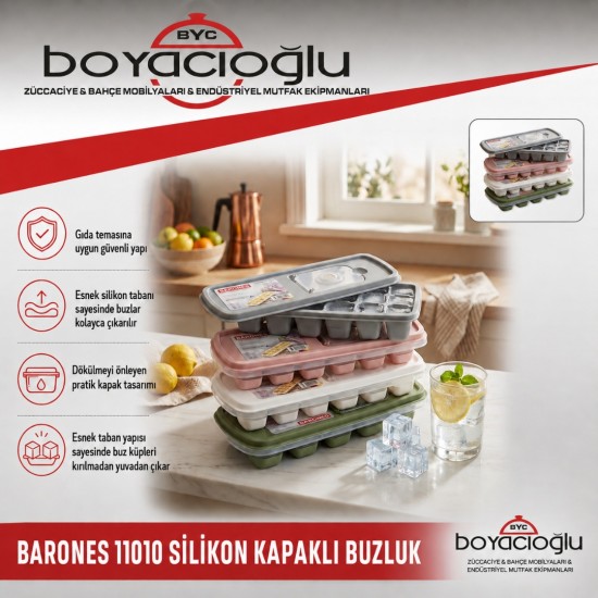 BARONES 11010 SİLİKON KAPAKLI BUZLUK