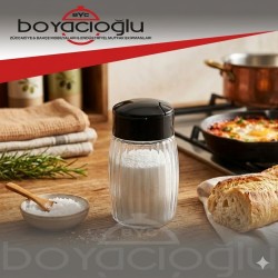 QLUX C-00531 DROP ÇİZGİLİ CAM TUZLUK