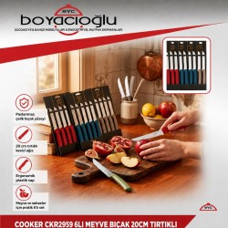 COOKER CKR2959 6LI MEYVE BIÇAK 20CM TIRTIKLI