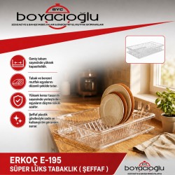 ERKOÇ E-195 SÜPER LÜKS TABAKLIK ( ŞEFFAF )