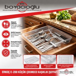 ERKOÇ E-200 KÜÇÜK ÇEKMECE KAŞIKLIK  (ŞEFFAF )