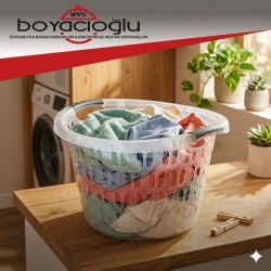 ERKOÇ E-293 YUVARLAK ÇAMAŞIR SELESİ (ŞEFFAF)  33 LT