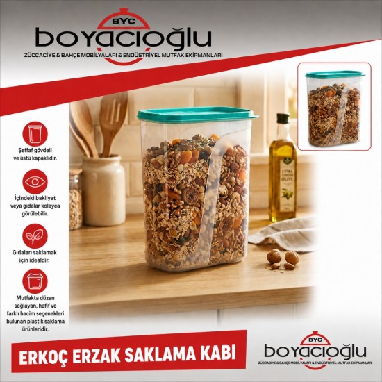 ERKOÇ E-394 5NO ERZAK SAKLAMA KABI 4 LT