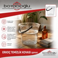 ERKOÇ E-553 1NO TEMİZLİK KOVASI  (ŞEFFAF) 10LT