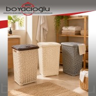 ERKOÇ E-571 RATTAN YILDIZ KİRLİ ÇAMAŞIRLIK 60LT