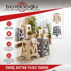 ERKOÇ E-601 RATTAN YILDIZ TABURE ORTA