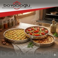 OLCA 3LÜ MİNİ FIRIN TEPSİ SET 26-30-34