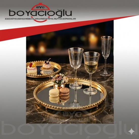 EST-003-11 BONCUKLU YUV. AYNALI SUNUM TEPSİ