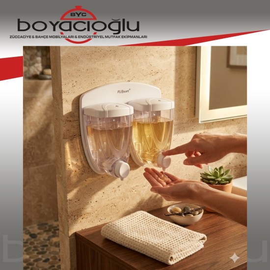 FLOSOSFT F029 ÇİFTLİ İKİZ SIVI SABUNLUK 350ML*2