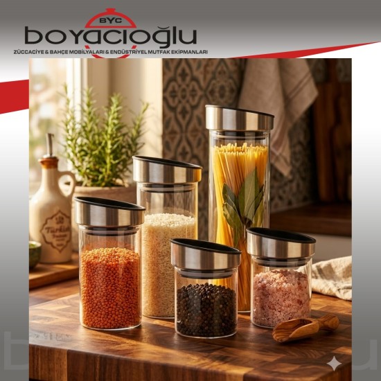 BUENOS G90121125S CAM 5Lİ KAVANOZ SET