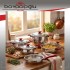 GÜLSAN GÜLSU ÇELİK TENCERE SET 9PRÇ.