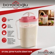 KP OVAL ŞEFFAF PLASTİK SÜRAHİ YAYIK