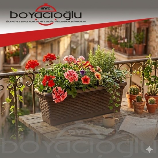 SERİNOVA HASIR BALKON SAKSI 1NO 6,5LT 