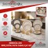 HERENCİA LİNE 18PRÇ DİJİTAL PASTA TABAKLI ÇAY SETİ