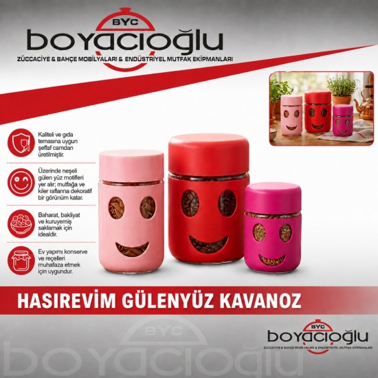 HASIREVİM GÜLENYÜZ KAVANOZ 1000CC 