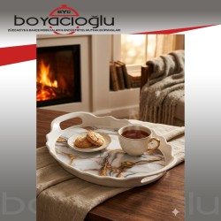 İMKA 602 OVAL BÜYÜK MELAMİN TEPSİ 46X32,5