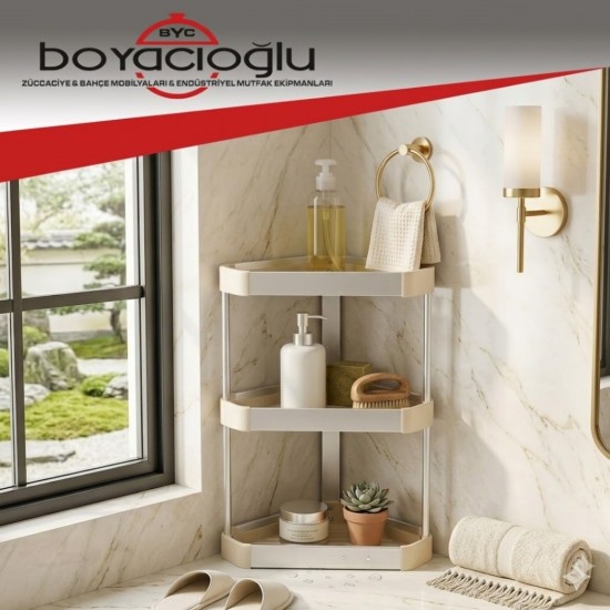 IVORY IVO-5992 ALÜMİNYUM BANYO KÖŞESİ 3LÜ