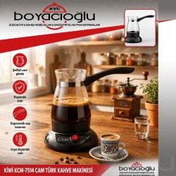 KİWİ KCM-7514 CAM TÜRK KAHVE MAKİNESİ